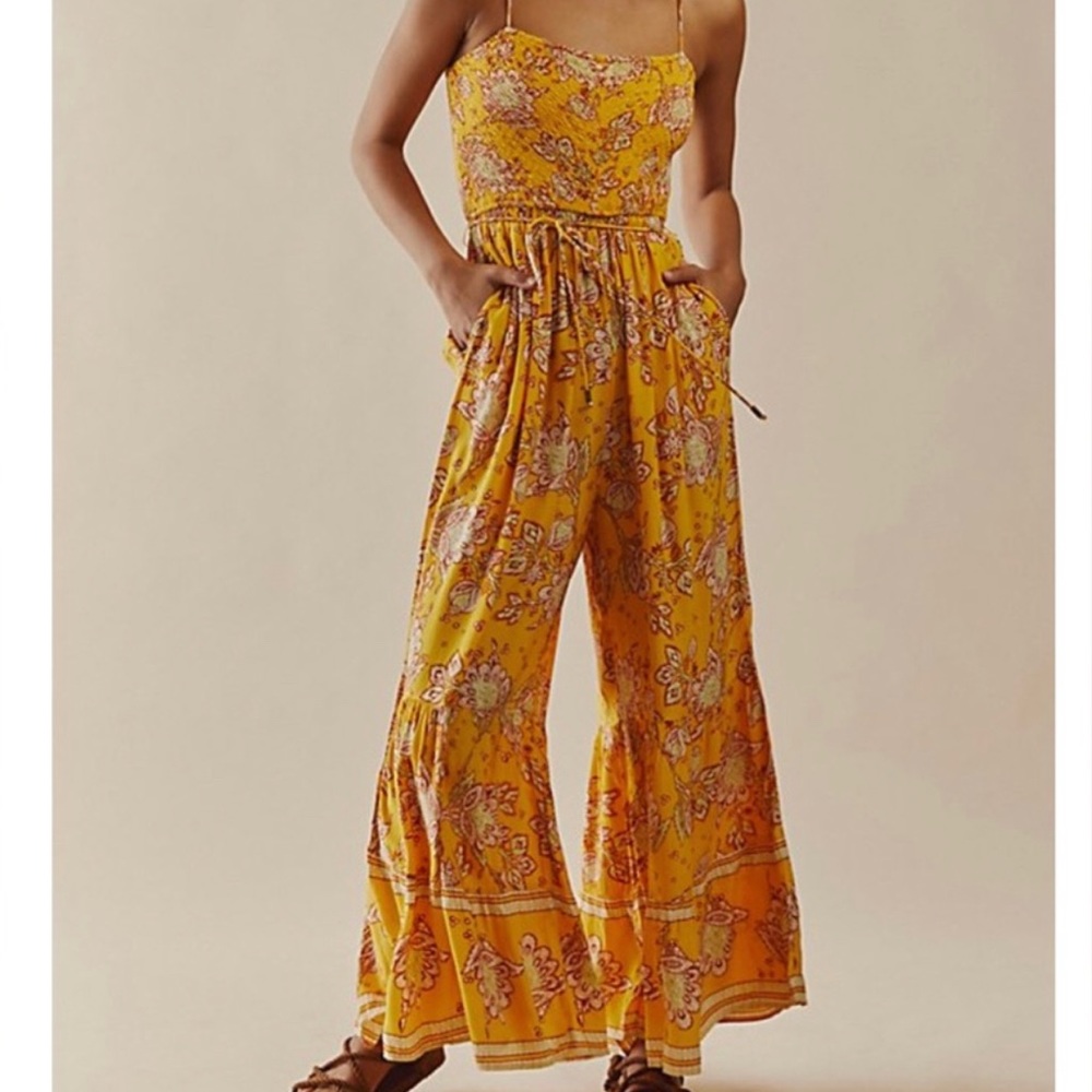 NEVER WORN // Free People Love Of Your Life Jumpsuit - Marigold